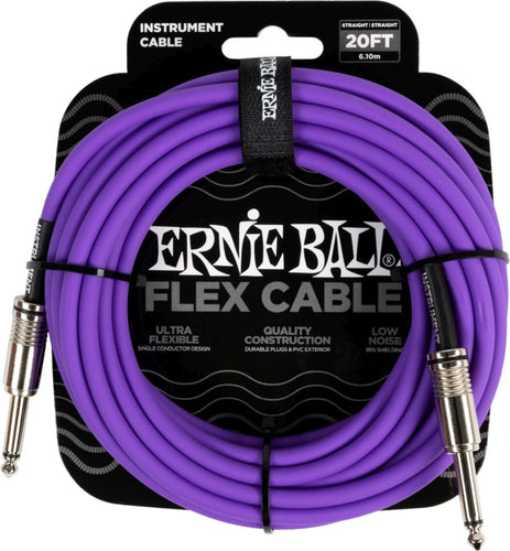 Ernie Ball 6435 FLEX instrumentkabel 6m - Lilla