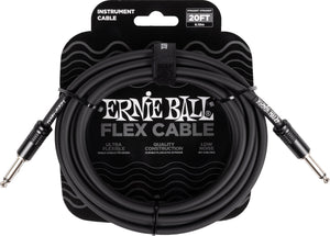 Ernie Ball 6435 FLEX instrumentkabel 6m - Svart