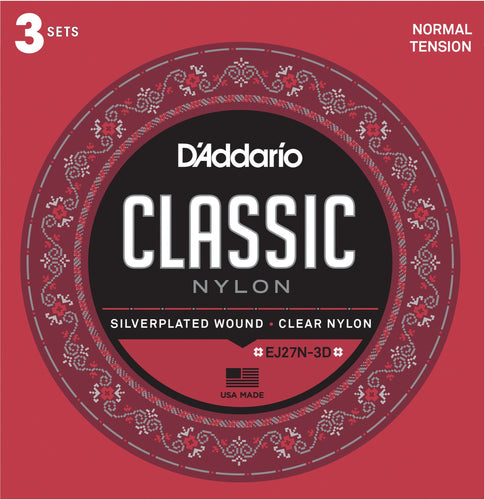 D'Addario Fretted EJ27N-3D Normal (3-pack) CLASSIC