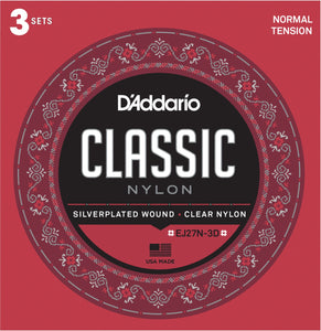 D'Addario Fretted EJ27N-3D Normal (3-pack) CLASSIC