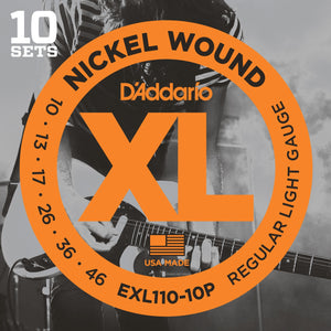 D'Addario Fretted EXL110-10P 010 -046 (10-pack)