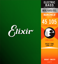 ELIXIR BASSTRENGER 4 STR,NANOWEB Medium 45-65-85-105