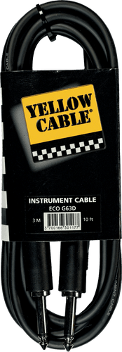 YELLOW CABLE G63D 1/4 molded jack cable 10ft/3m