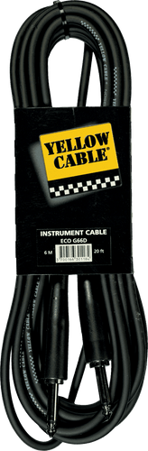 YELLOW CABLE G66D 1/4 molded jack cable 20ft/6m