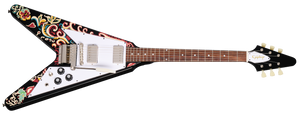 EPIPHONE Jimi Hendrix "Love Drops" Flying V Ebony w/ Artwork