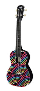 Korala Poly Ukes concert ukulele polycarbonate  rainbow of hearts
