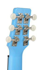 guitarlele polycarbonate, back with acoustic chambers, light blue