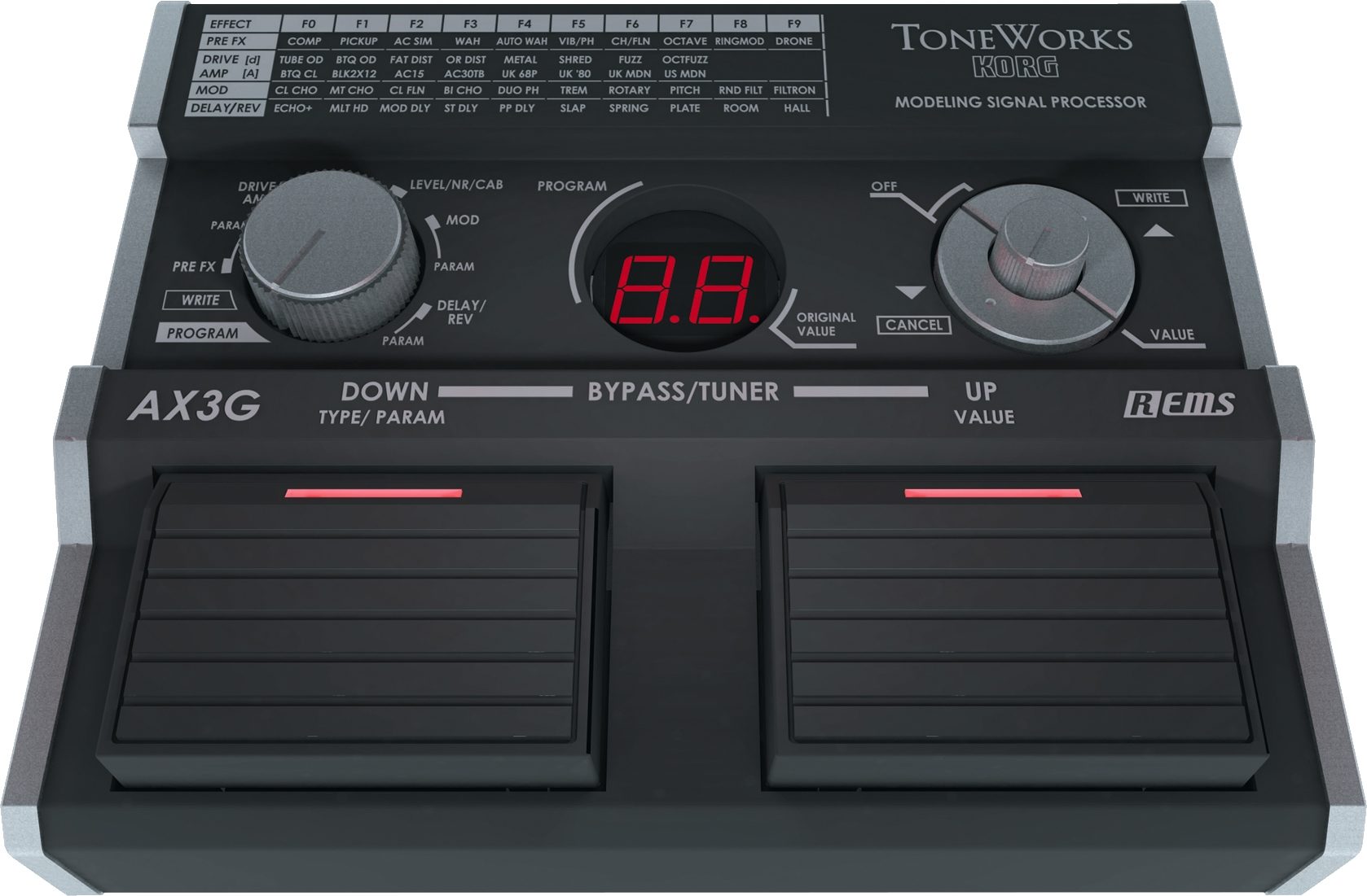 korg delay pedal Korg AX3G Guitar Amp Modeling Pedal – Intersalg