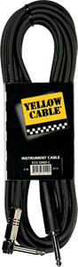 GITARKABEL MOLDED JACK/RIGHT ANGLE MET JACK 20FT/6M YELLOW CABLE