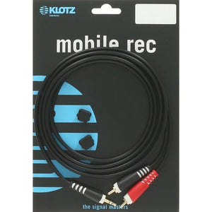 Klotz Y-kabel Stereo Minijack - 2X Phono RCA 1 meter